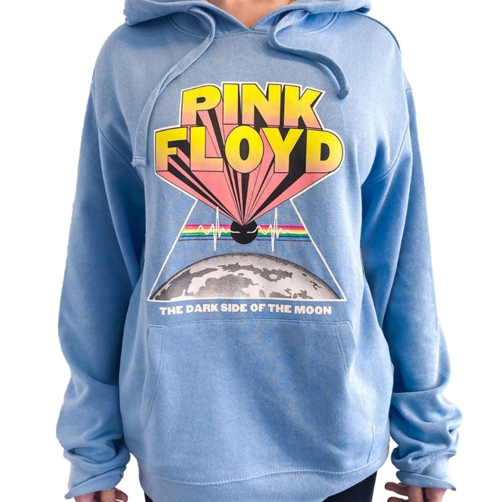 Pink Floyd Ladies Fleece Washed Sweatshirt Hoodie